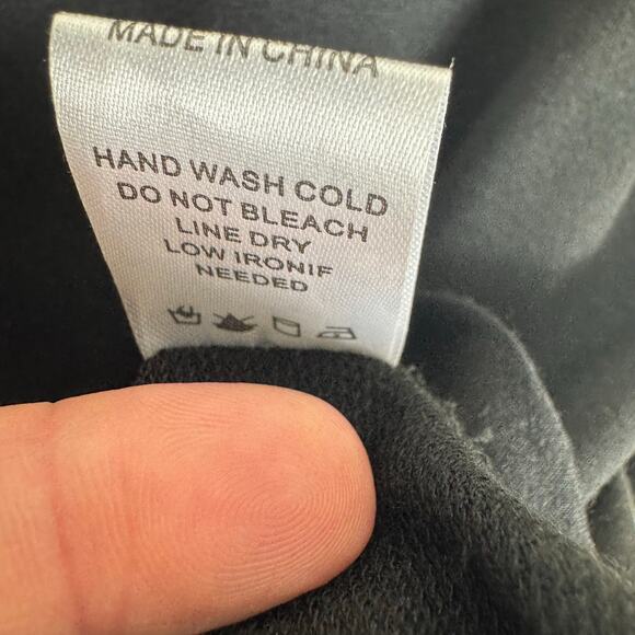 Altar'd State Black Velvet Floral Long Sleeve Round Neck Stretchy Blouse Size S - Picture 6 of 6